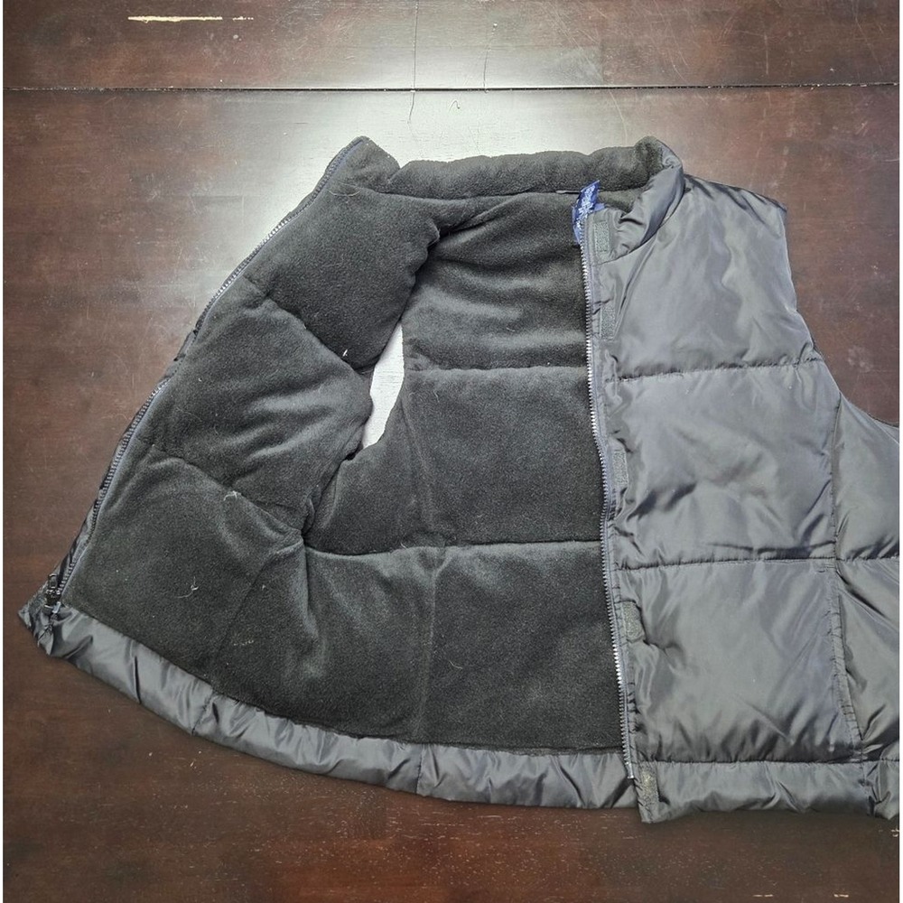 GAP Women Black Puffer Vest Fleece Lined Insulated Size L - Picture 2 of 3